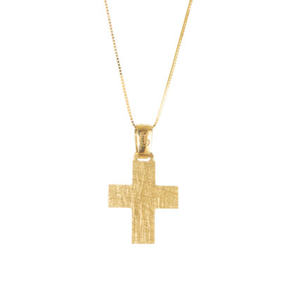 Χρυσός Σταυρός Ανδρικός Ζαγρέ Κ14