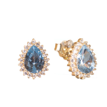 Χρυσά Σκουλαρίκια Κ14 με ζιργκόν