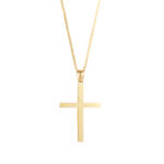 Χρυσός Σταυρός Ανδρικός Λουστρέ Κ14